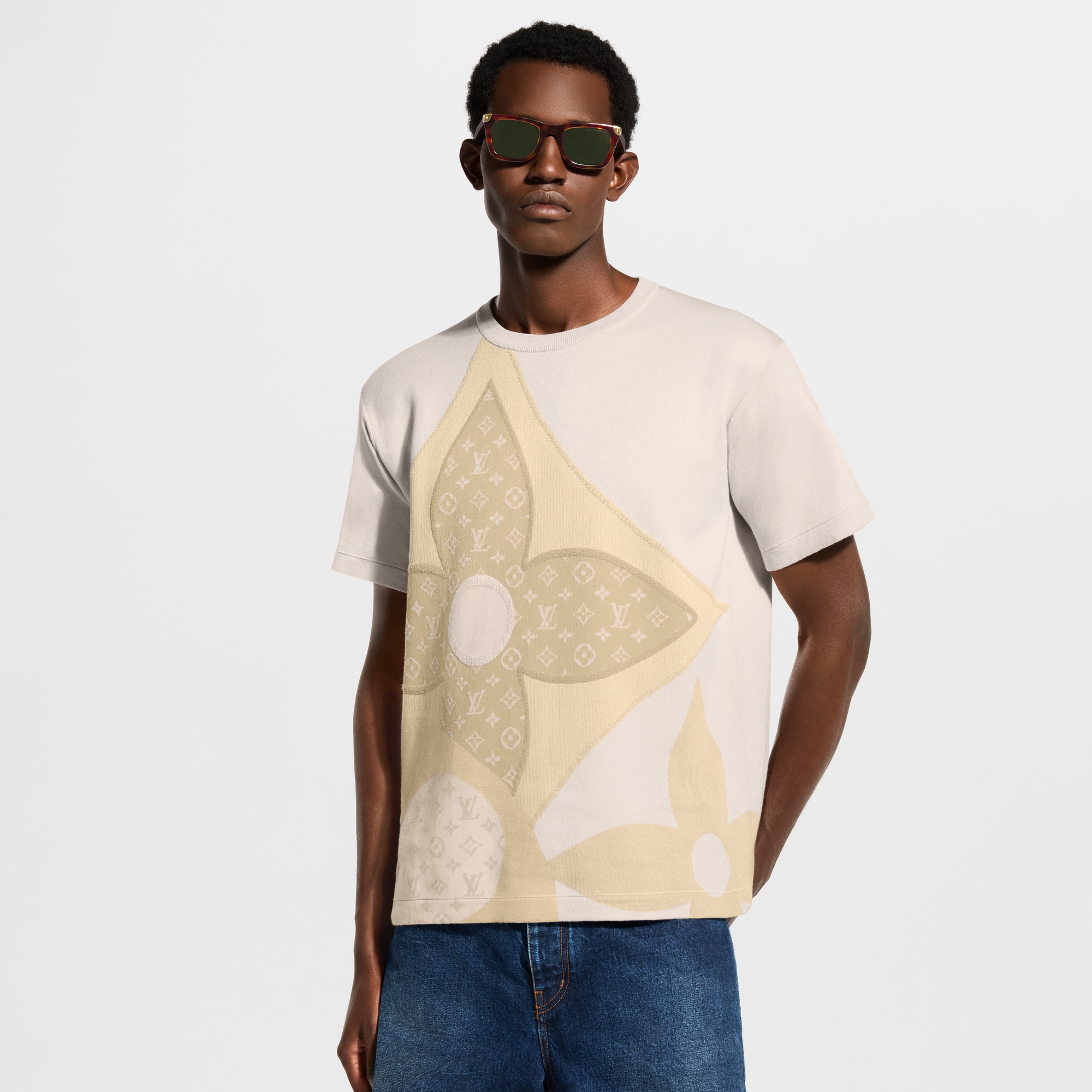 Patchwork Signature Short-Sleeved Crewneck - Ready-to-Wear | LOUIS